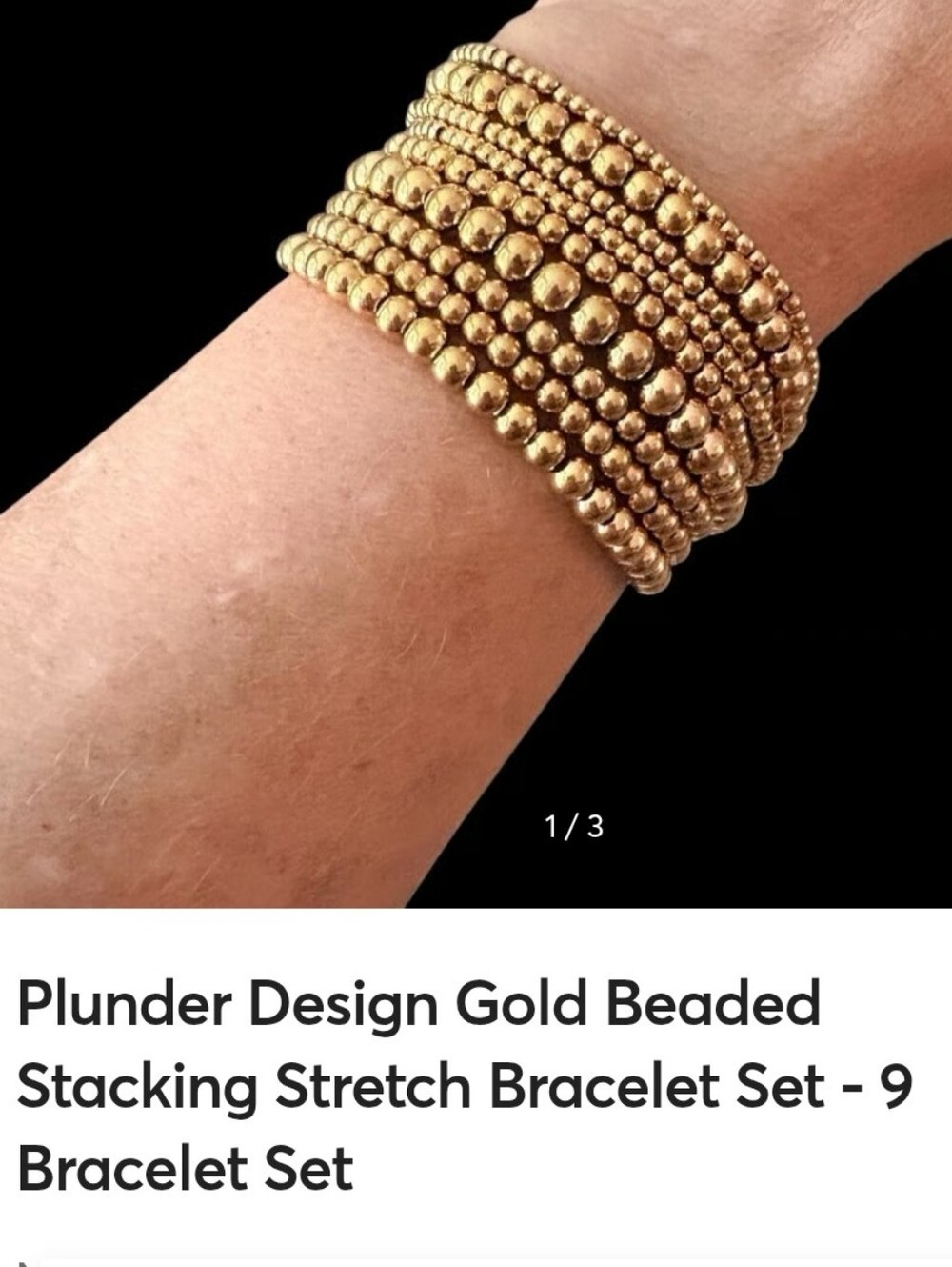 New PLUNDER 9 Strand Gold Bracelet - Picture 2 of 3